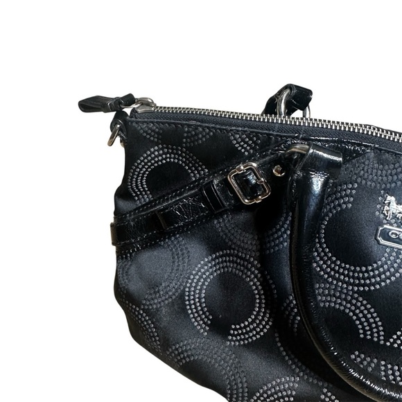 Coach Madison Dotted C Op Art Black Sophia Purse - Picture 3 of 8